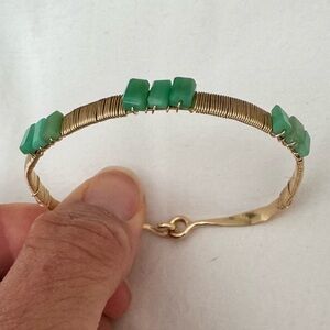 Judith Bright 9 stone gold bracelet